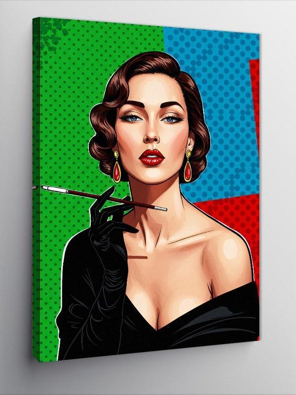 Kanvas Tablo Pop Art Kadın Portresi - Image 1