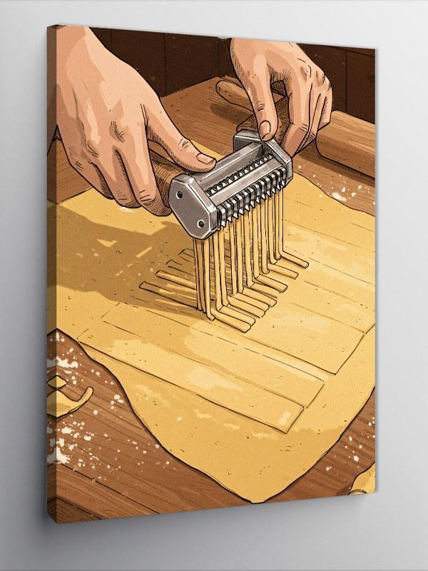Kanvas Tablo Elde Makarna Yapımı - Image 1