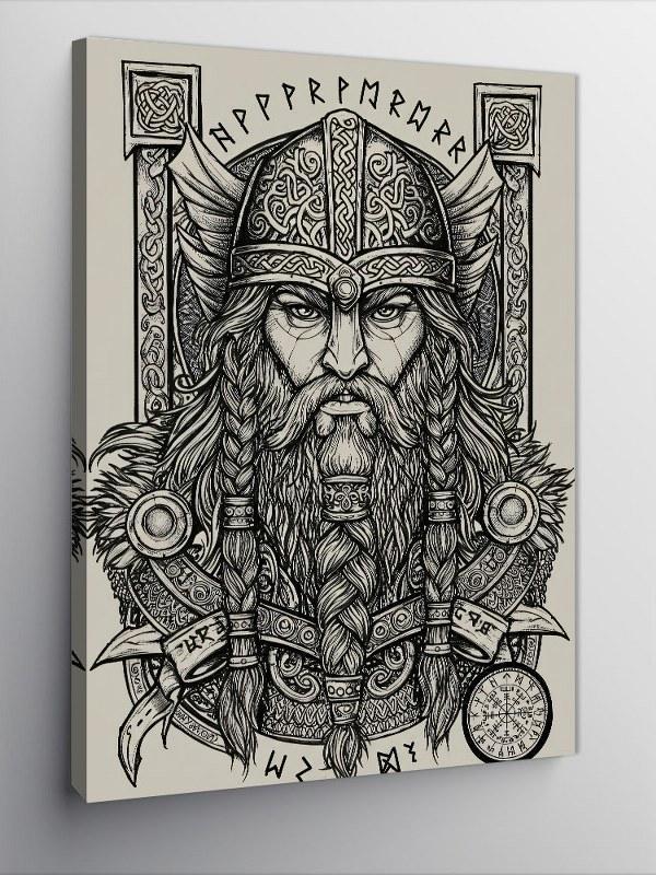Kanvas Tablo Viking Portresi - Image 1