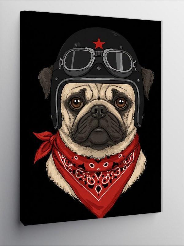 Kanvas Tablo Pilot Gözlüklü Köpek - Image 1