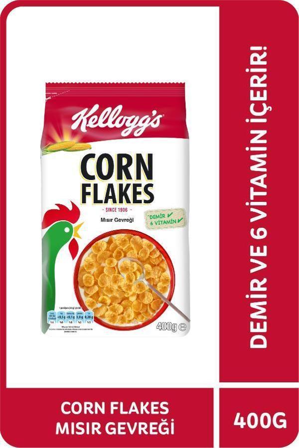 Kellogg's Corn Flakes Kahvaltılık Mısır Gevreği 400 Gr,Lif Kaynağı,Demir ve 6 Vitamin içerir - Image 1