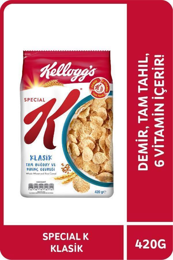 Kellogg's Special K Klasik Kahvaltılık Tam Buğday ve Pirinç Gevreği 420 Gr,Tam Tahıllı,Lif Kaynağı - Image 1