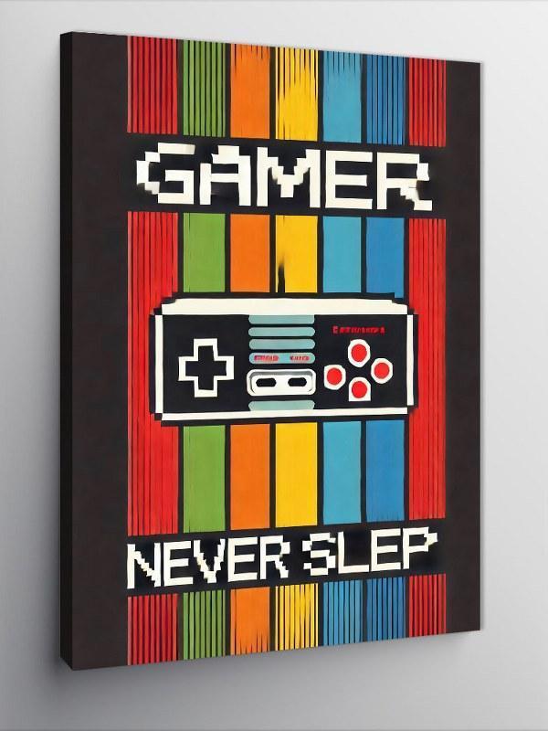 Kanvas Tablo Retro Oyuncu Afişi - Image 1