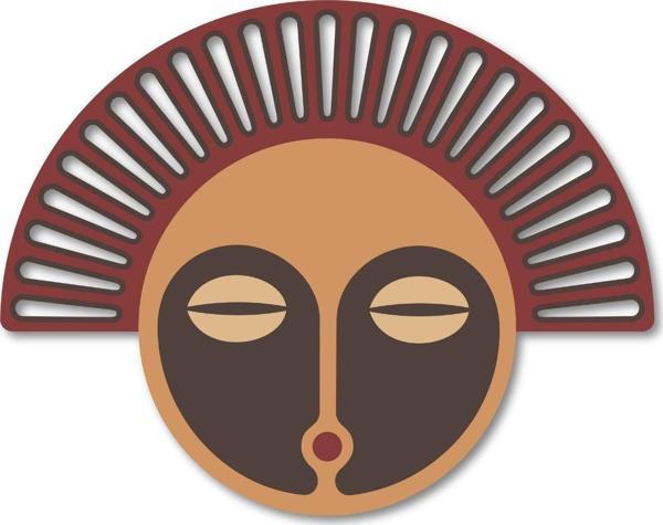 Dark Flamingo El Yapımı Üç Boyutlu Ahşap Modern Afrika Kabile Maskesi Ev Ve Ofis Duvar Dekoru - Image 1