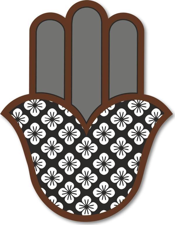 Dark Flamingo El Yapımı Üç Boyutlu Hamsa Bereket Eli Duvar Dekoru - Image 1
