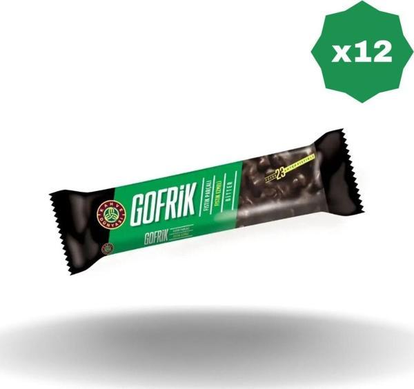 Kahve Dünyası Gofrik Bitter Çikolatalı Antep Fıstıklı Gofret 33 Gr - (12 Adet) - Image 1