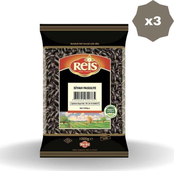 Reis Fasulye Siyah 1Kgx 3 Adet - Image 1