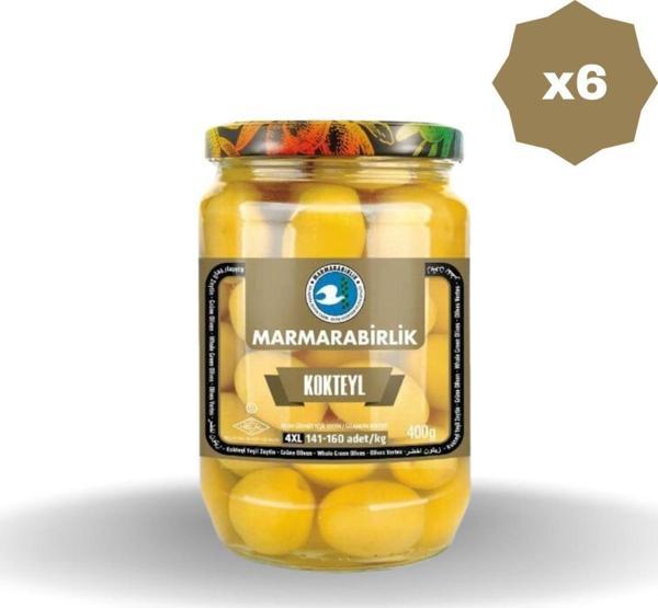 Marmarabirlik Zeytin Yeşil 141-160 Kokteyl 400 Gr - (6 Adet) - Image 1