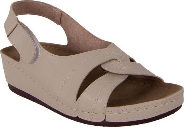 Dagoster DZA37-1817 Bej Günlük Ortopedik Kadın Sandalet - Image 1
