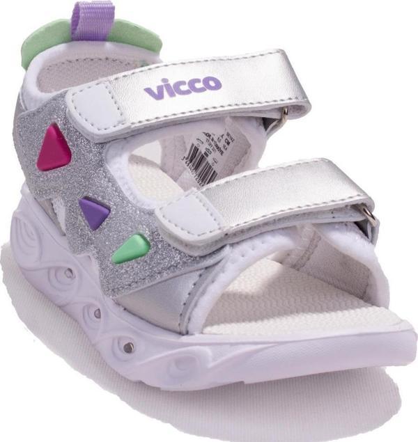Vicco 321F24Y204 Hilda Beyaz Ortopedik Günlük Işıklı Kız Çocuk Spor Sandalet - Image 1