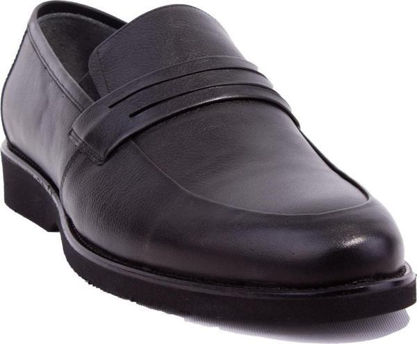 Dagoster DMA08- 028 Siyah Ortopedik Günlük Erkek Deri Ayakkabı - Image 1