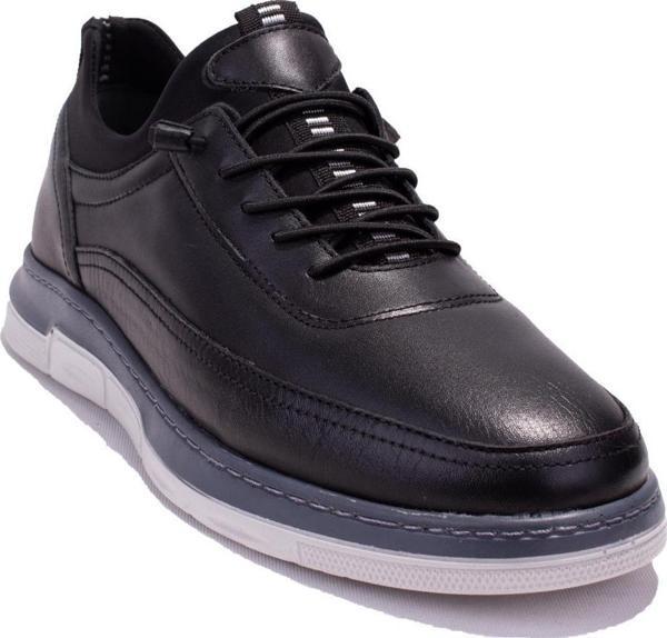 Dagoster DMA08-630 Siyah Ortopedik Günlük Erkek Deri Ayakkabı - Image 1