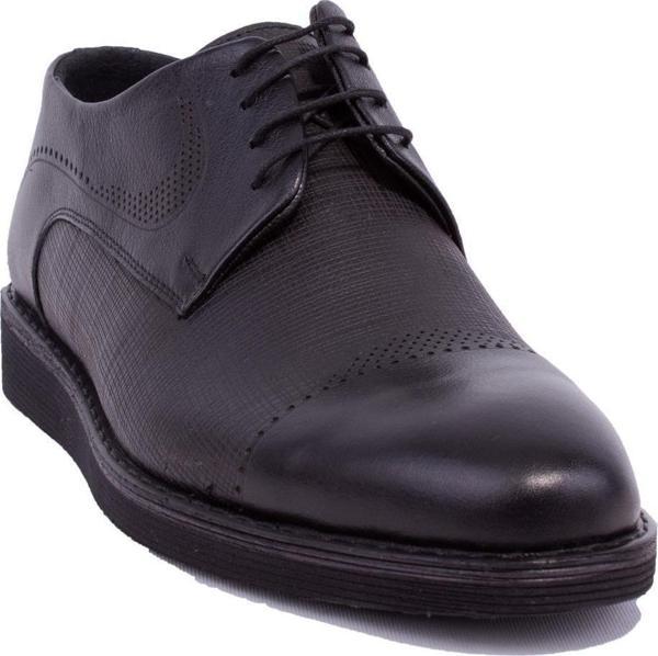 Dagoster DMA08-858 Siyah Ortopedik Günlük Erkek Deri Ayakkabı - Image 1