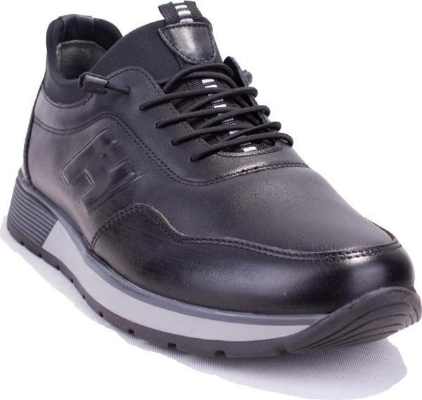 Dagoster DMA08-1041 Siyah Ortopedik Günlük Erkek Deri Ayakkabı - Image 1