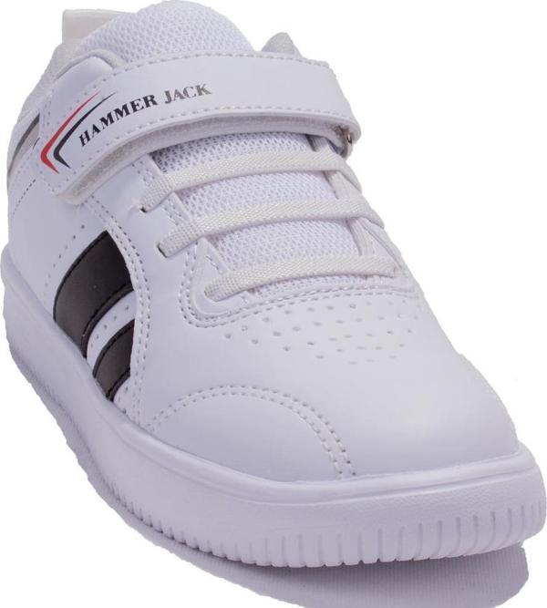 Hammer Jack 49072 Lines Beyaz Siyah Ortopedik Günlük Erkek Çocuk Spor Ayakkabı - Image 1