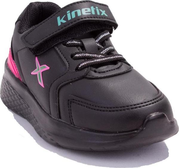 Kinetix Marned Siyah Fuşya Ortopedik Günlük Kız Çocuk Spor Ayakkabı - Image 1