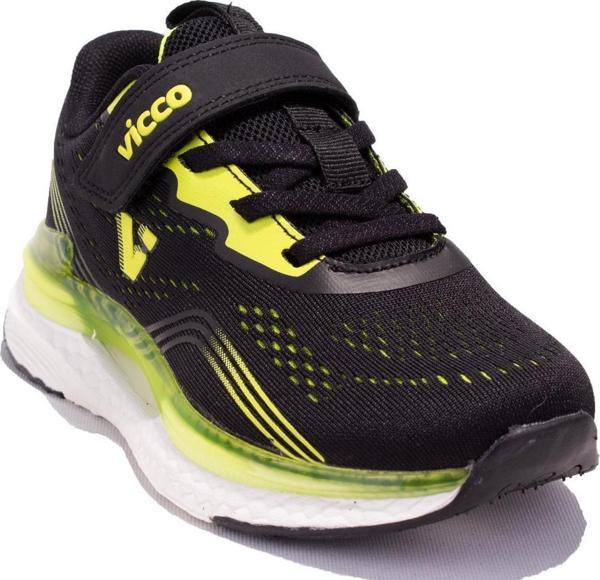 Vicco Nebula 346F24Y113 Siyah Yeşil Ortopedik Erkek Çocuk Spor Ayakkabı - Image 1