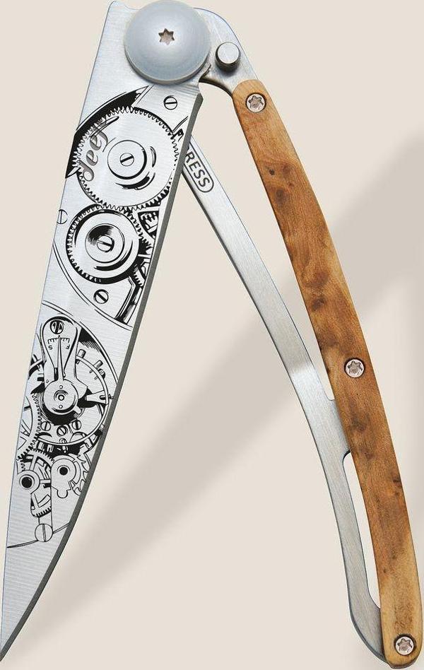Deejo 37g, Juniper Wood / Watch Movement - Image 1