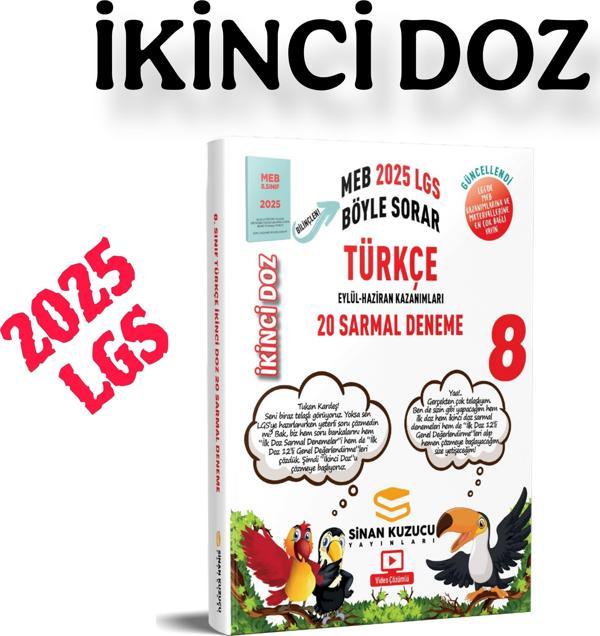 8. Sınıf | İKİNCİ Doz Sarmal Branş Denemeleri TÜRKÇE ( 2025 LGS )-sinan kuzucu - Sinan Kuzucu Yayınları - Image 1