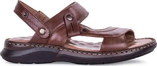 FORELLİ URAL 40507 ORTOPEDİK  DERİ ERKEK TERLİK-SANDALET - Image 1