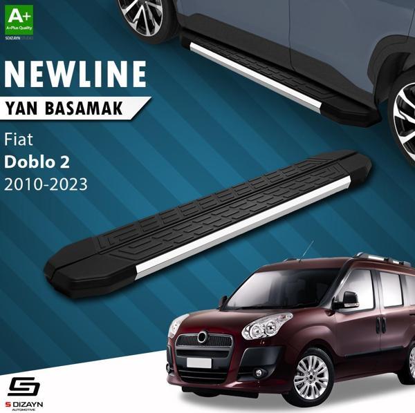 S-Dizayn Fiat Doblo 2 Uzun Şase NewLine Krom Yan Basamak 223 Cm 2010-2023 A+ Kalite - Image 1