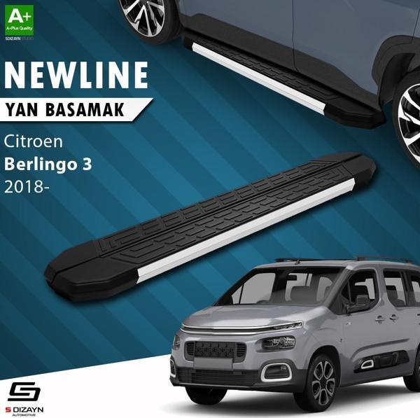S-Dizayn Citroen Berlingo 3 Uzun Şase NewLine Aluminyum Yan Basamak 213 Cm 2018 Üzeri A+ Kalite - Image 1
