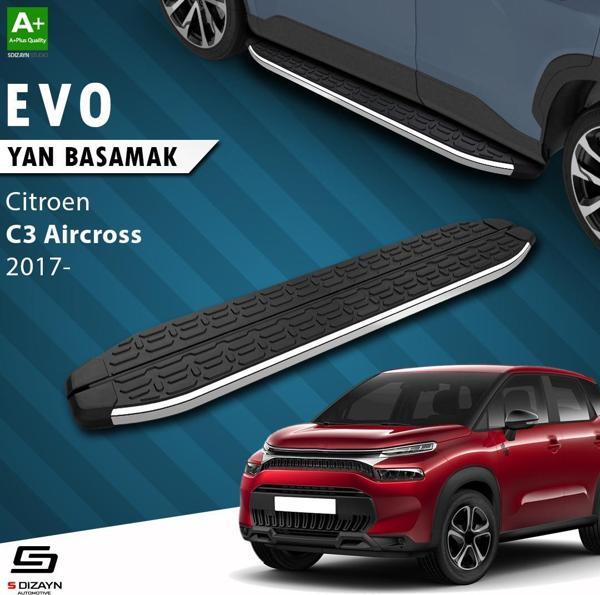 S-Dizayn Citroen C3 Aircross Evo Krom Yan Basamak 183 Cm 2017 Üzeri A+ Kalite - Image 1