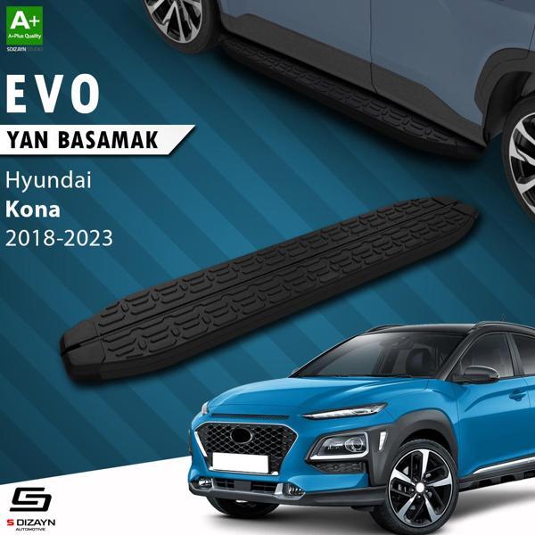 S-Dizayn Hyundai Kona Evo Siyah Yan Basamak 173 Cm 2018-2023 A+ Kalite - Image 1