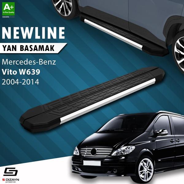 S-Dizayn Vito W639 Uzun Şase NewLine Krom Yan Basamak 253 Cm 2004-2014 A+ Kalite - Image 1