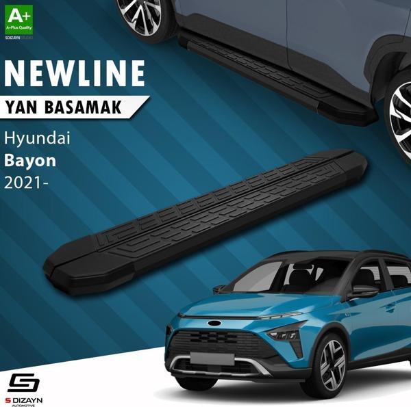 S-Dizayn Hyundai Bayon NewLine Siyah Yan Basamak 173 Cm 2021-2024 A+ Kalite - Image 1