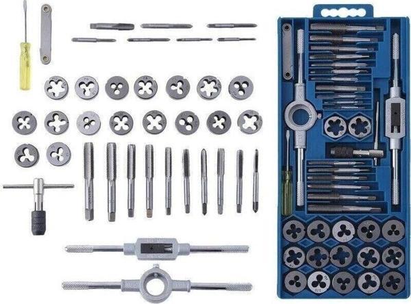 Valkyrie 40 Parça Kılavuz Pafta Seti Metrik Set M3-M12 Arası 40lı Takım - Image 1