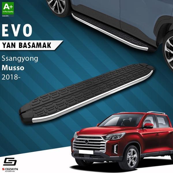 S-Dizayn Ssangyong Musso Evo Krom Yan Basamak 203 Cm 2018 Üzeri A+ Kalite - Image 1