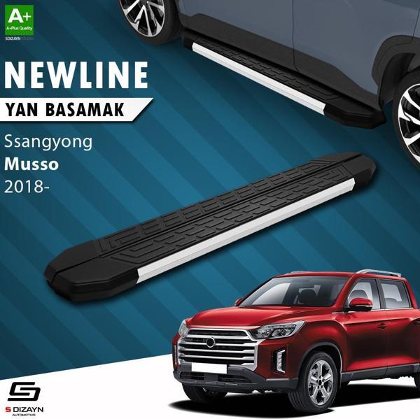 S-Dizayn Ssangyong Musso NewLine Aluminyum Yan Basamak 203 Cm 2018 Üzeri A+ Kalite - Image 1