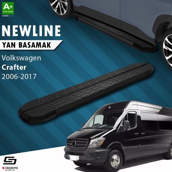 S-Dizayn VW Crafter Van NewLine Siyah Yan Basamak 263 Cm 2006-2017 A+ Kalite - Image 1