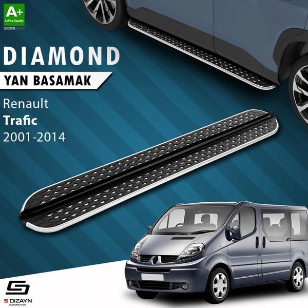 S-Dizayn Renault Trafic 2 Kısa Şase Diamond Krom Yan Basamak 223 Cm 2001-2014 A+ Kalite - Image 1