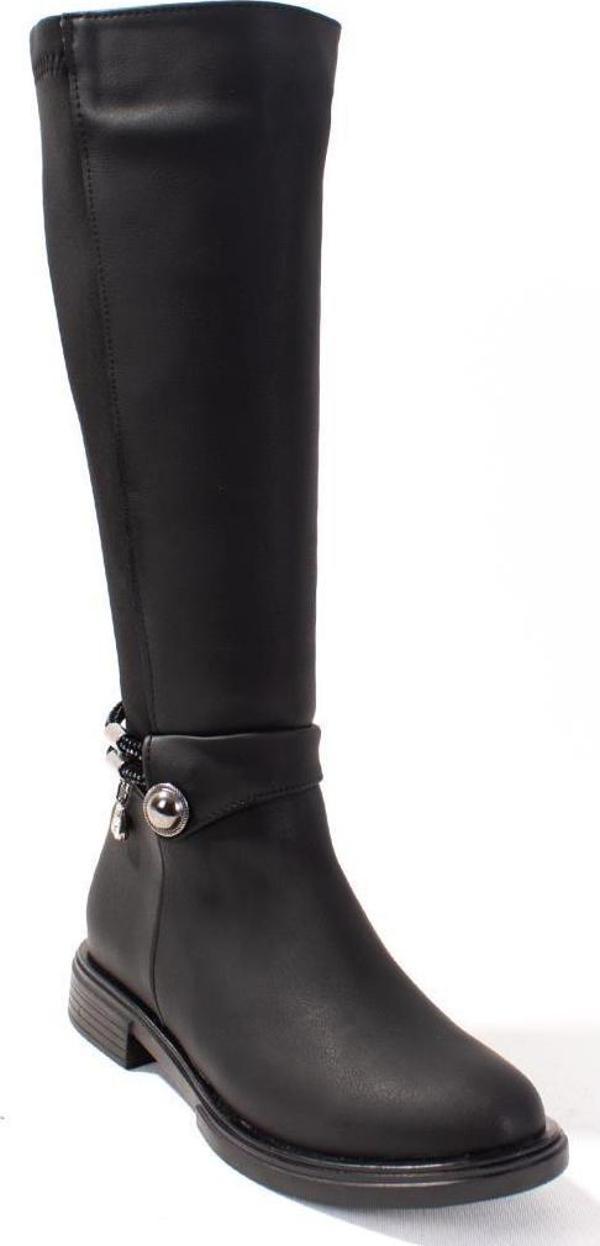 Dagoster DZA07-43621911 Siyah Günlük Streçli Düz Topuk Kadın Çizme - Image 1