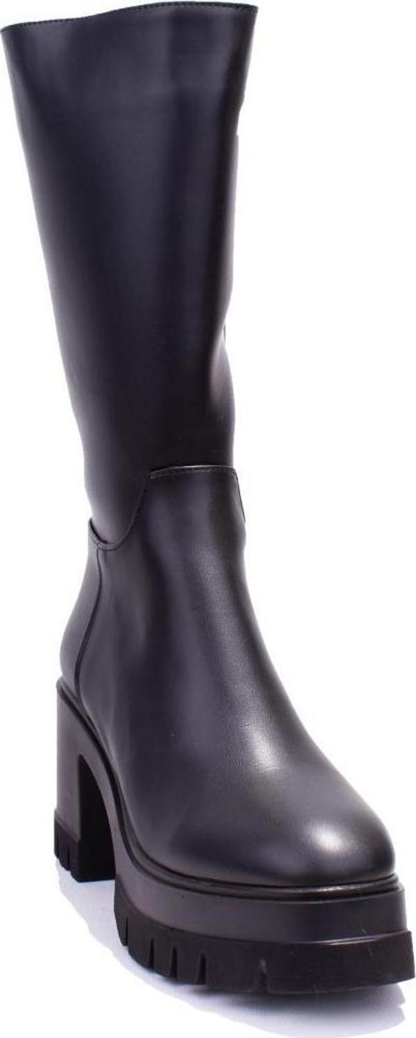 Dagoster DZA07-890501 Siyah Günlük Platform Topuklu Kadın Çizme - Image 1