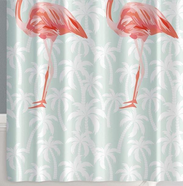 Prado Flamingos Banyo Perdesi, Duş Perdesi 180X200Cm Bpflamıngos-180X200 - Image 1