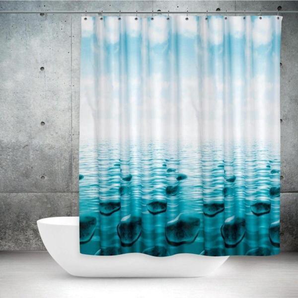 Prado Stone Banyo Perdesi, Duş Perdesi 180X200Cm - Image 1