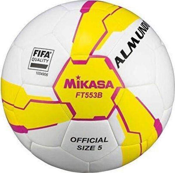 Mikasa FT553B-YP W/FIFA NO:5 Sentetik Deri HİBRİT FUTBOL TOPU NO:5 FT-553-B-YP-FIFA - Image 1