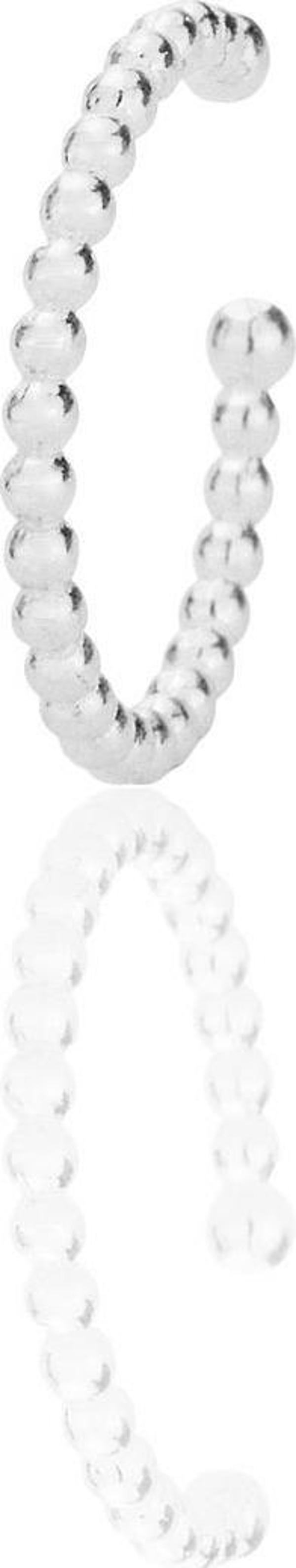 Gümüş rodyumlu topçuklu conch kıkırdak küpe [barcode] - Image 1