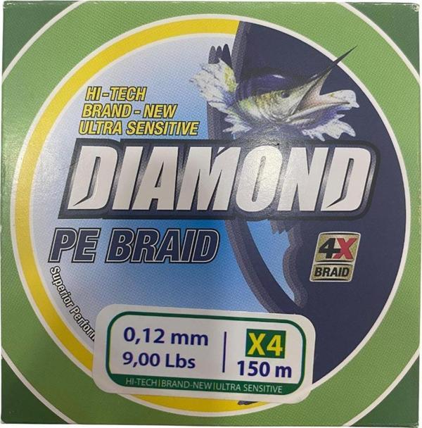 Bauer Diamond 4X Pe Braid 150 mt 0.12 mm Misina - Image 1