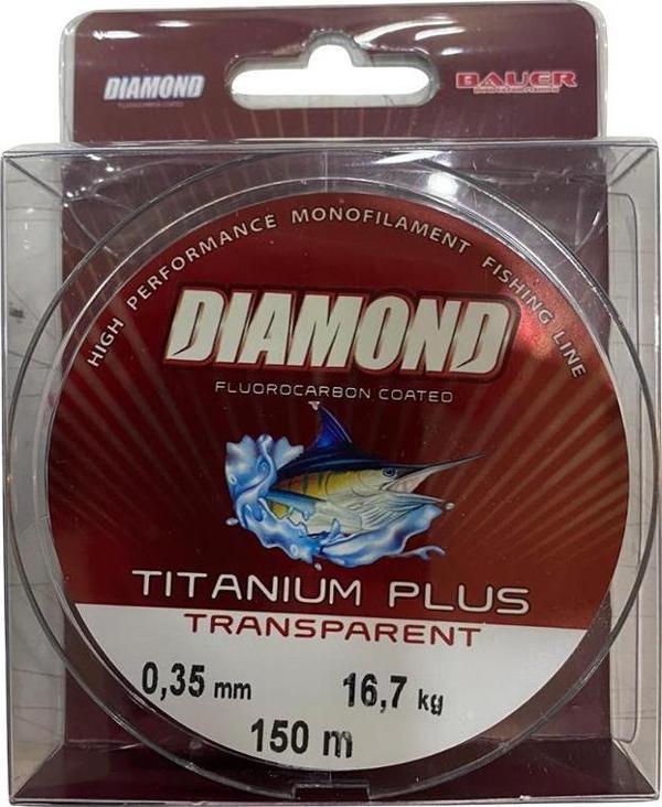 Bauer Diamond Titanium Plus 0.35 mm 150 mt Misina - Renk: Gri 16.7 kg - Image 1