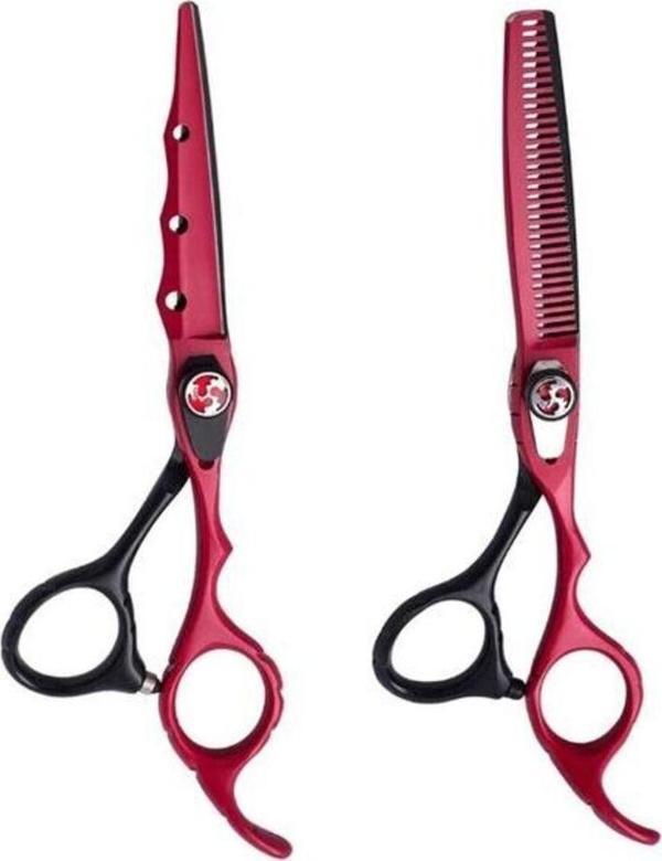 KİOSKİ KIRMIZI KESİM+EFİLE MAKASI 6,5 İNÇ - Image 1