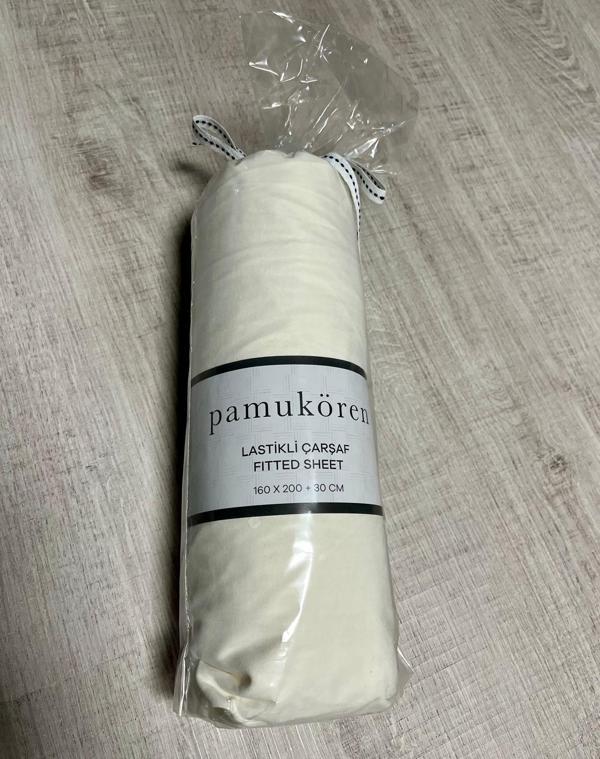 PAMUKLU LASTİKLİ ÇARŞAF 160X200 CM - Image 1