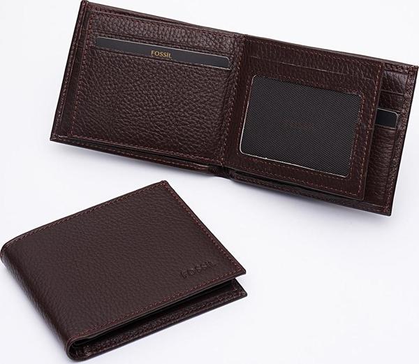 Fossil Hakiki Gerçek Deri Erkek Cüzdan Kahverengi 8105 - Image 1