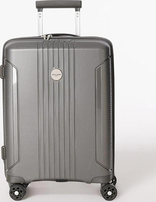 Pierre Cardin Polipropilen Kabin Boy Kırılmaz Valiz Antrasit PC7060 - Image 1