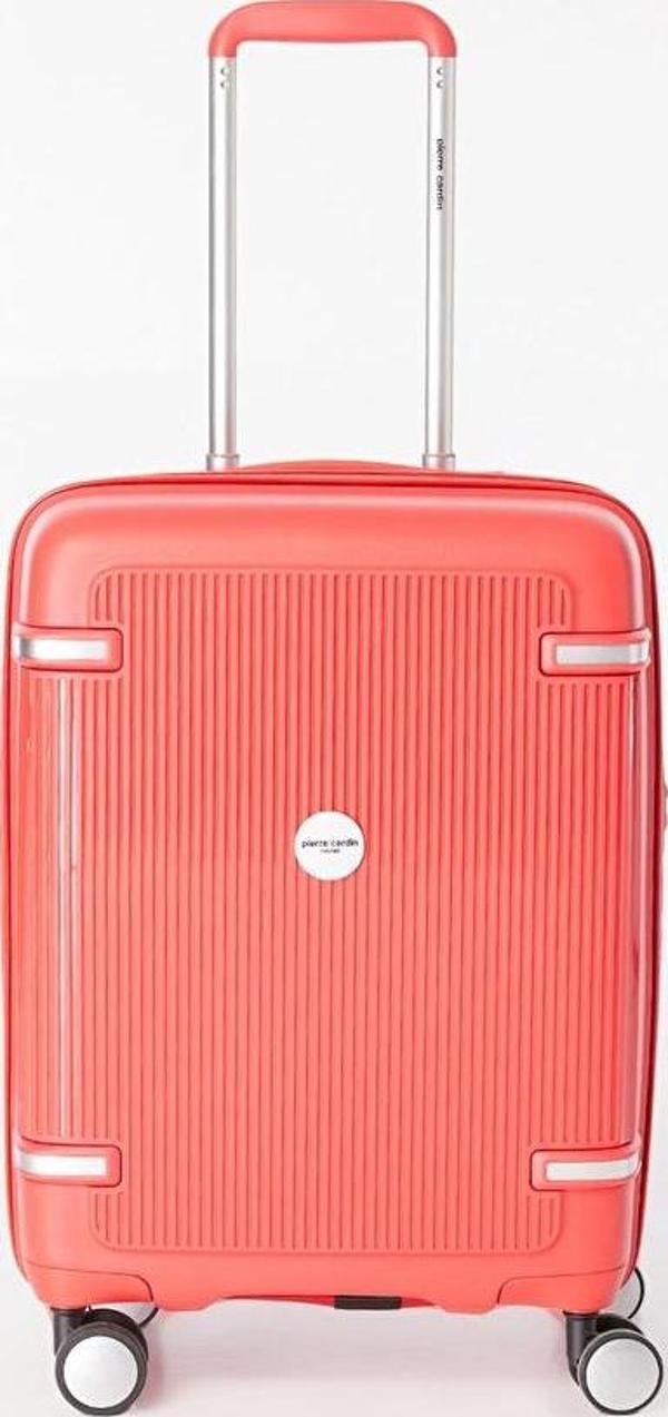 Pierre Cardin Polipropilen Kabin Boy Kırılmaz Valiz Kırmızı PC7070 - Image 1