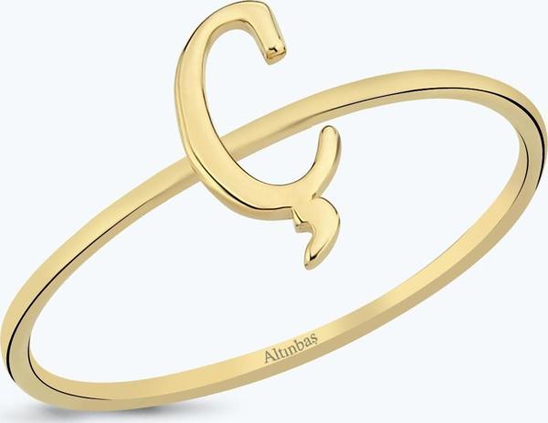 Altın Ç Harfi Yüzük - Image 1