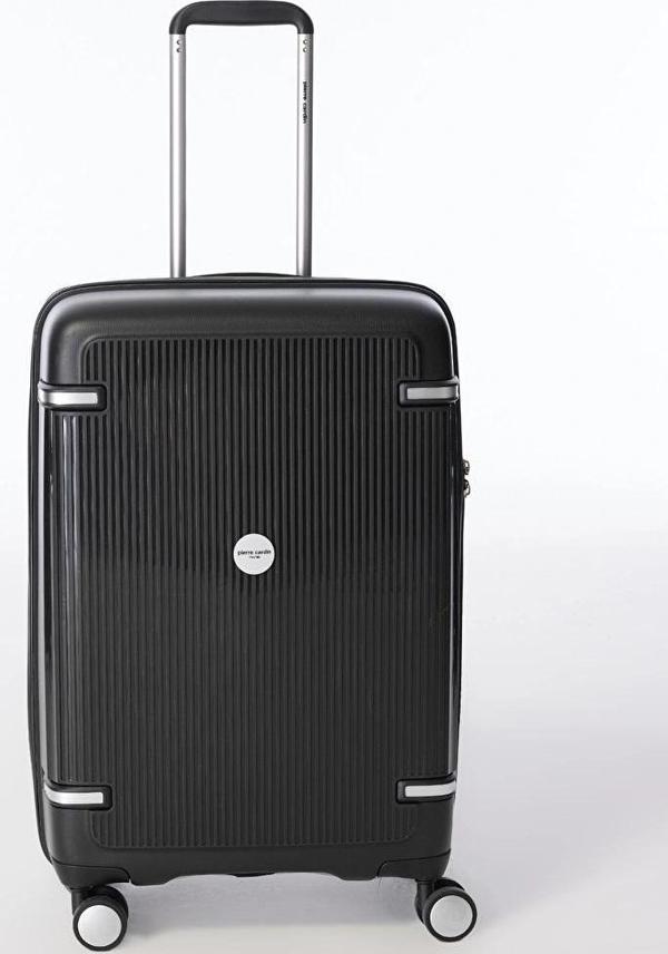 Pierre Cardin Polipropilen Orta Boy Kırılmaz Valiz Siyah PC7070 - Image 1